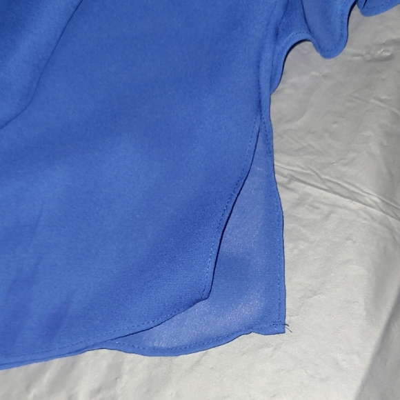 Draper’s & Damon’s Royal Blue Chiffon Skirt Set 16 Flowy A-Line Resort Wedding - Picture 10 of 15